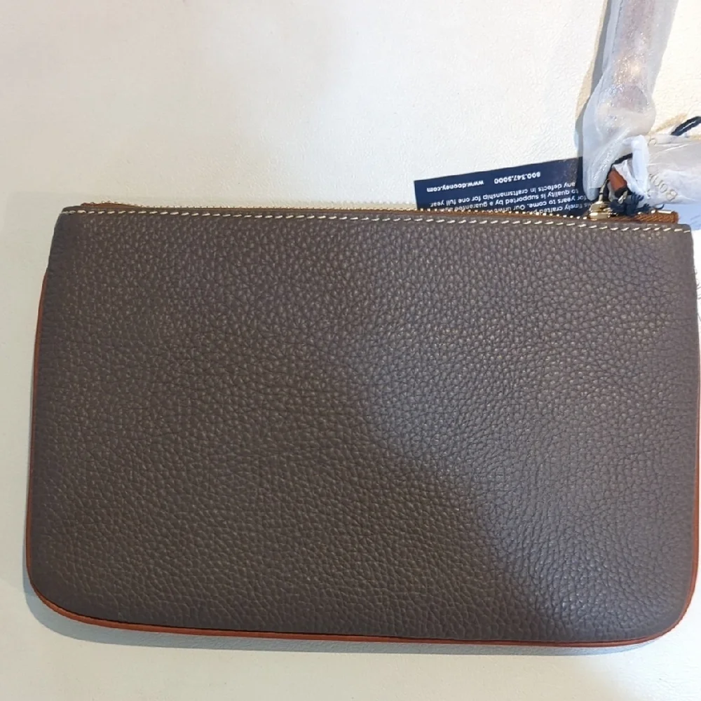 Dooney & Bourke Gray Leather Wristlet